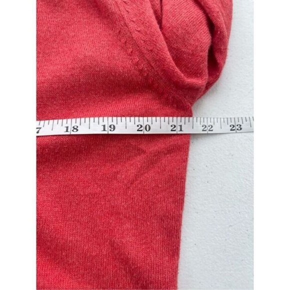 S3 Y2K VTG Banana Republic Coral Ruffle Cardigan Sweater Romantic Size L - Picture 4 of 7